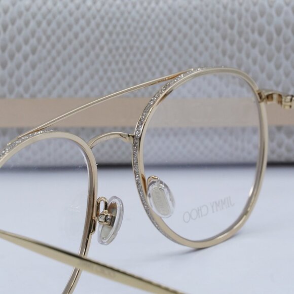 Jimmy Choo JC230 0J5G 00 Round Eyeglasses - Gold - Picture 6 of 9